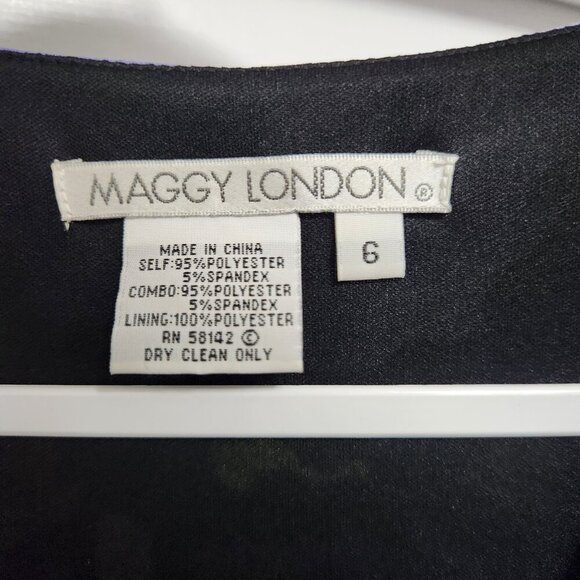 Maggy London size 6 Floral Tunic V-Neck Dress with Belted Waist Detail - Picture 4 of 7